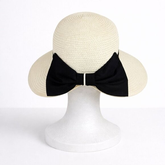 Royal Beige Straw Sun Hat Updo Notch VTG Nautical Style Beach Cruise Life Fashio main image 4